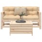 vidaXL Juego de sofás de jardín 3 piezas madera maciza de pino vidaXL Juego de sofás de jardín 3 piezas madera maciza de pino