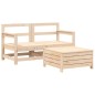 vidaXL Juego de sofás de jardín 3 piezas madera maciza de pino vidaXL Juego de sofás de jardín 3 piezas madera maciza de pino