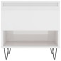 vidaXL Mesa de centro madera de ingeniería blanco brillo 50x46x50 cm vidaXL Mesa de centro madera de ingeniería blanco brillo 50x46x50 cm