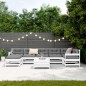 vidaXL Juego de sofás de jardín 8 pzas madera maciza de pino blanco vidaXL Juego de sofás de jardín 8 pzas madera maciza de pino blanco