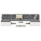 vidaXL Juego de sofás de jardín 7 pzas madera maciza de pino blanco vidaXL Juego de sofás de jardín 7 pzas madera maciza de pino blanco