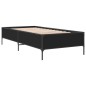 vidaXL Estructura de cama madera de ingeniería y metal negra 75x190 cm vidaXL Estructura de cama madera de ingeniería y metal negra 75x190 cm