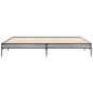 vidaXL Estructura cama madera ingeniería metal gris Sonoma 180x200 cm vidaXL Estructura cama madera ingeniería metal gris Sonoma 180x200 cm