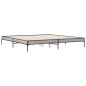 vidaXL Estructura cama madera ingeniería metal gris Sonoma 180x200 cm vidaXL Estructura cama madera ingeniería metal gris Sonoma 180x200 cm