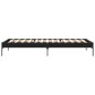 vidaXL Estructura de cama madera de ingeniería y metal negro 90x200 cm vidaXL Estructura de cama madera de ingeniería y metal negro 90x200 cm