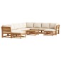 vidaXL Juego muebles jardín 11 pzas con cojines madera maciza acacia vidaXL Juego muebles jardín 11 pzas con cojines madera maciza acacia