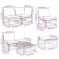 vidaXL Juego muebles jardín 11 pzas con cojines madera maciza acacia vidaXL Juego muebles jardín 11 pzas con cojines madera maciza acacia