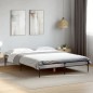 vidaXL Estructura cama madera ingeniería metal gris Sonoma 135x190 cm vidaXL Estructura cama madera ingeniería metal gris Sonoma 135x190 cm