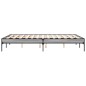 vidaXL Estructura cama madera ingeniería metal gris Sonoma 135x190 cm vidaXL Estructura cama madera ingeniería metal gris Sonoma 135x190 cm