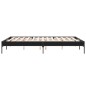 vidaXL Estructura de cama madera de ingeniería y metal negro 160x200cm vidaXL Estructura de cama madera de ingeniería y metal negro 160x200cm