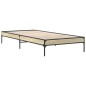 vidaXL Estructura cama madera ingeniería metal roble Sonoma 100x200 cm vidaXL Estructura cama madera ingeniería metal roble Sonoma 100x200 cm