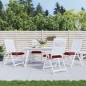 vidaXL Cojines silla de jardín 4 uds tela Oxford rojo tinto 40x40x7 cm vidaXL Cojines silla de jardín 4 uds tela Oxford rojo tinto 40x40x7 cm