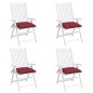 vidaXL Cojines silla de jardín 4 uds tela Oxford rojo tinto 40x40x7 cm vidaXL Cojines silla de jardín 4 uds tela Oxford rojo tinto 40x40x7 cm