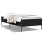 vidaXL Estructura de cama madera de ingeniería y metal negro 90x200 cm vidaXL Estructura de cama madera de ingeniería y metal negro 90x200 cm