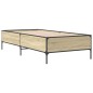 vidaXL Estructura cama madera ingeniería metal roble Sonoma 90x190 cm vidaXL Estructura cama madera ingeniería metal roble Sonoma 90x190 cm