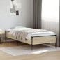 vidaXL Estructura cama madera ingeniería metal roble Sonoma 90x190 cm vidaXL Estructura cama madera ingeniería metal roble Sonoma 90x190 cm