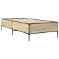 vidaXL Estructura cama madera ingeniería metal roble Sonoma 90x190 cm vidaXL Estructura cama madera ingeniería metal roble Sonoma 90x190 cm