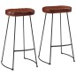 vidaXL Taburetes de bar Gavin 2 uds marrón oscuro 44x37,5x78 cm vidaXL Taburetes de bar Gavin 2 uds marrón oscuro 44x37,5x78 cm