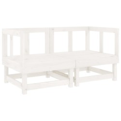 vidaXL Juego de muebles de jardín 6 piezas madera maciza pino blanco