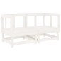 vidaXL Juego de muebles de jardín 6 piezas madera maciza pino blanco vidaXL Juego de muebles de jardín 6 piezas madera maciza pino blanco