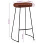 vidaXL Taburetes de bar Gavin 2 uds marrón oscuro 44x37,5x78 cm vidaXL Taburetes de bar Gavin 2 uds marrón oscuro 44x37,5x78 cm