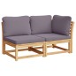 vidaXL Juego muebles jardín 10 pzas con cojines madera maciza acacia vidaXL Juego muebles jardín 10 pzas con cojines madera maciza acacia