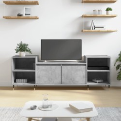 vidaXL Mueble para TV madera contrachapada gris hormigón 160x35x55 cm