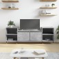 vidaXL Mueble para TV madera contrachapada gris hormigón 160x35x55 cm vidaXL Mueble para TV madera contrachapada gris hormigón 160x35x55 cm