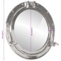 vidaXL Espejo de ojo de buey de pared aluminio y vidrio Ø50 cm vidaXL Espejo de ojo de buey de pared aluminio y vidrio Ø50 cm