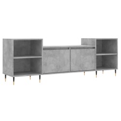 vidaXL Mueble para TV madera contrachapada gris hormigón 160x35x55 cm