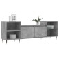 vidaXL Mueble para TV madera contrachapada gris hormigón 160x35x55 cm vidaXL Mueble para TV madera contrachapada gris hormigón 160x35x55 cm