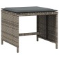 vidaXL Taburetes de jardín con cojines 4 uds ratán PE gris 40x40x35 cm vidaXL Taburetes de jardín con cojines 4 uds ratán PE gris 40x40x35 cm