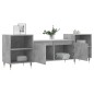 vidaXL Mueble para TV madera contrachapada gris hormigón 160x35x55 cm vidaXL Mueble para TV madera contrachapada gris hormigón 160x35x55 cm