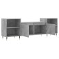 vidaXL Mueble para TV madera contrachapada gris hormigón 160x35x55 cm vidaXL Mueble para TV madera contrachapada gris hormigón 160x35x55 cm