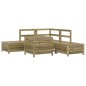 vidaXL Juego de sofás de jardín 6 piezas madera de pino impregnada vidaXL Juego de sofás de jardín 6 piezas madera de pino impregnada