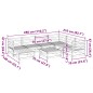 vidaXL Juego de sofás de jardín 8 pzas madera maciza pino marrón cera vidaXL Juego de sofás de jardín 8 pzas madera maciza pino marrón cera