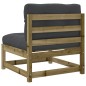 vidaXL Set de sofás jardín 8 pzas con cojines madera pino impregnada