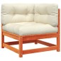 vidaXL Set de sofás jardín 9 pzas con cojines madera pino marrón cera vidaXL Set de sofás jardín 9 pzas con cojines madera pino marrón cera