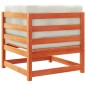 vidaXL Set de sofás jardín 9 pzas con cojines madera pino marrón cera vidaXL Set de sofás jardín 9 pzas con cojines madera pino marrón cera