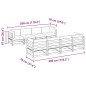 vidaXL Set de sofás jardín 9 pzas con cojines madera pino marrón cera vidaXL Set de sofás jardín 9 pzas con cojines madera pino marrón cera