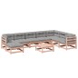 vidaXL Set de sofás jardín 9 pzas con cojines madera de abeto Douglas vidaXL Set de sofás jardín 9 pzas con cojines madera de abeto Douglas