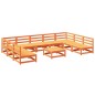 vidaXL Juego de sofás de jardín 10 pzas madera maciza pino marrón cera vidaXL Juego de sofás de jardín 10 pzas madera maciza pino marrón cera