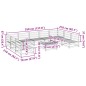 vidaXL Juego de sofás de jardín 10 pzas madera maciza pino marrón cera vidaXL Juego de sofás de jardín 10 pzas madera maciza pino marrón cera