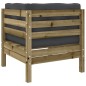 vidaXL Set de sofás jardín 9 pzas con cojines madera pino impregnada vidaXL Set de sofás jardín 9 pzas con cojines madera pino impregnada