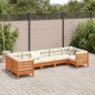 vidaXL Set de sofás jardín 7 pzas con cojines madera pino marrón cera vidaXL Set de sofás jardín 7 pzas con cojines madera pino marrón cera