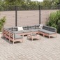vidaXL Set de sofás de jardín 10 pzas con cojines madera abeto Douglas vidaXL Set de sofás de jardín 10 pzas con cojines madera abeto Douglas