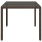 vidaXL Mesa de jardín superficie de vidrio ratán PE marrón 150x90x75cm vidaXL Mesa de jardín superficie de vidrio ratán PE marrón 150x90x75cm