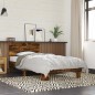 vidaXL Estructura cama madera ingeniería metal roble humo 75x190 cm vidaXL Estructura cama madera ingeniería metal roble humo 75x190 cm