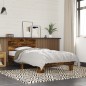 vidaXL Estructura cama madera ingeniería metal roble ahumado 90x190 cm vidaXL Estructura cama madera ingeniería metal roble ahumado 90x190 cm