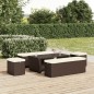 vidaXL Banco otomana con cojín ratán sintético marrón 110x30x40 cm vidaXL Banco otomana con cojín ratán sintético marrón 110x30x40 cm